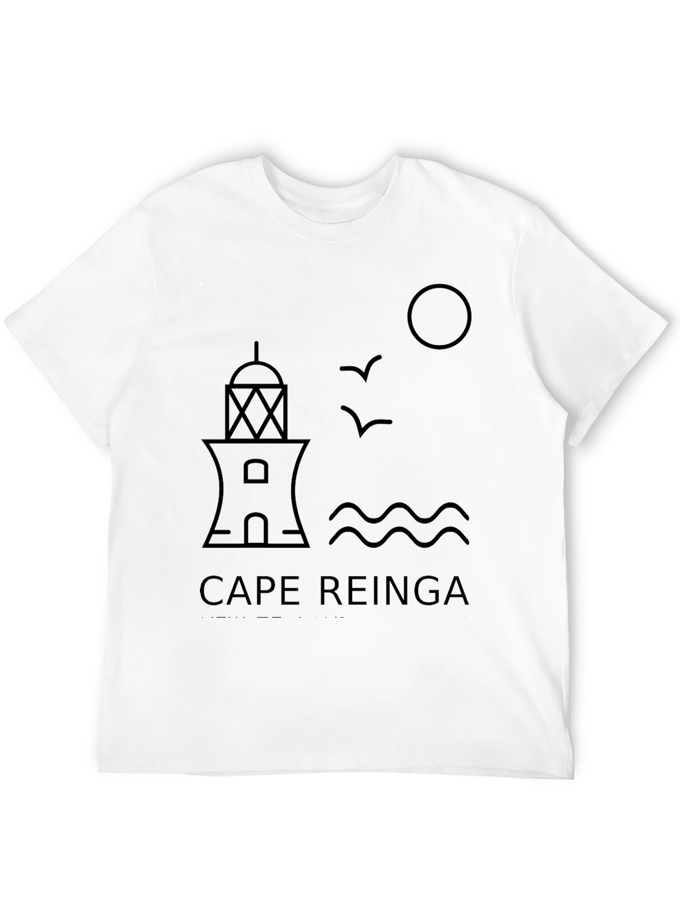 Cape Reinga Graphic Tee - Lighthouse Design