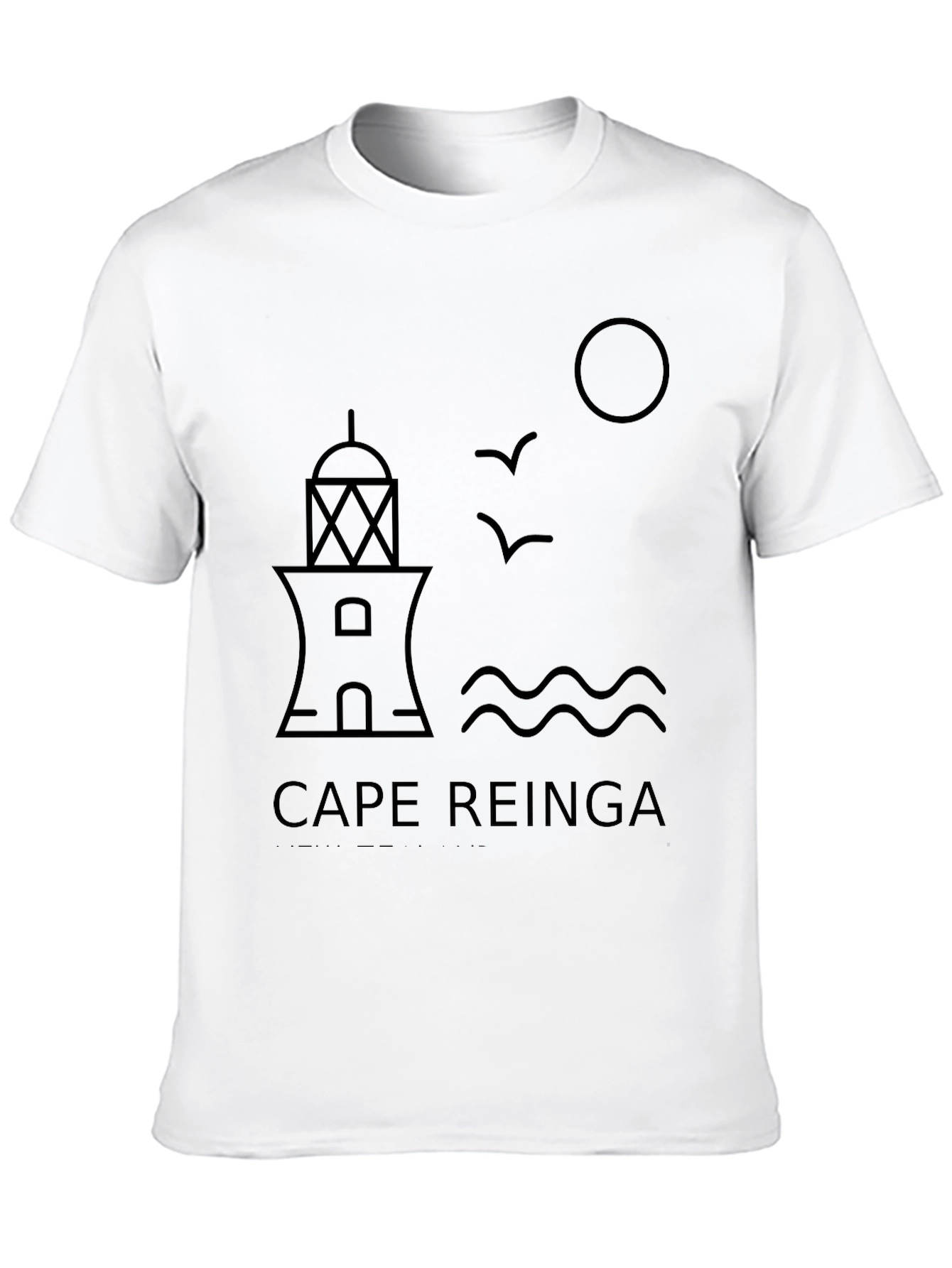 Cape Reinga Graphic Tee - Lighthouse Design
