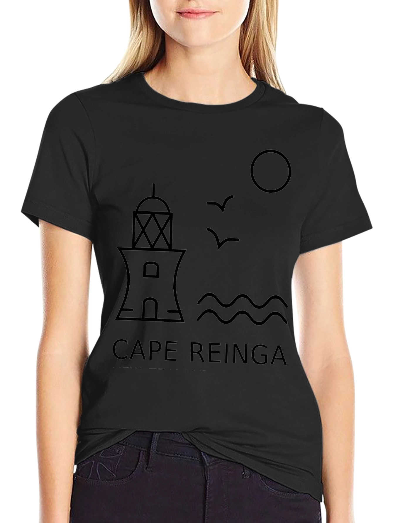 Cape Reinga Graphic Tee - Lighthouse Design