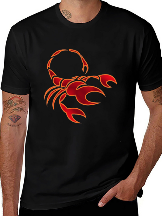 Bold Scorpion Graphic Tee - Black Cotton Comfort