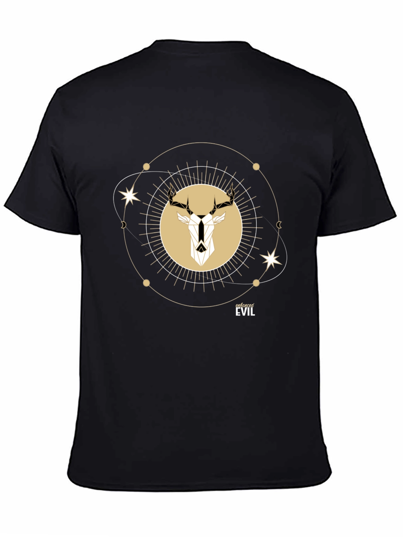 Geometric Deer Graphic T-Shirt - Modern Style