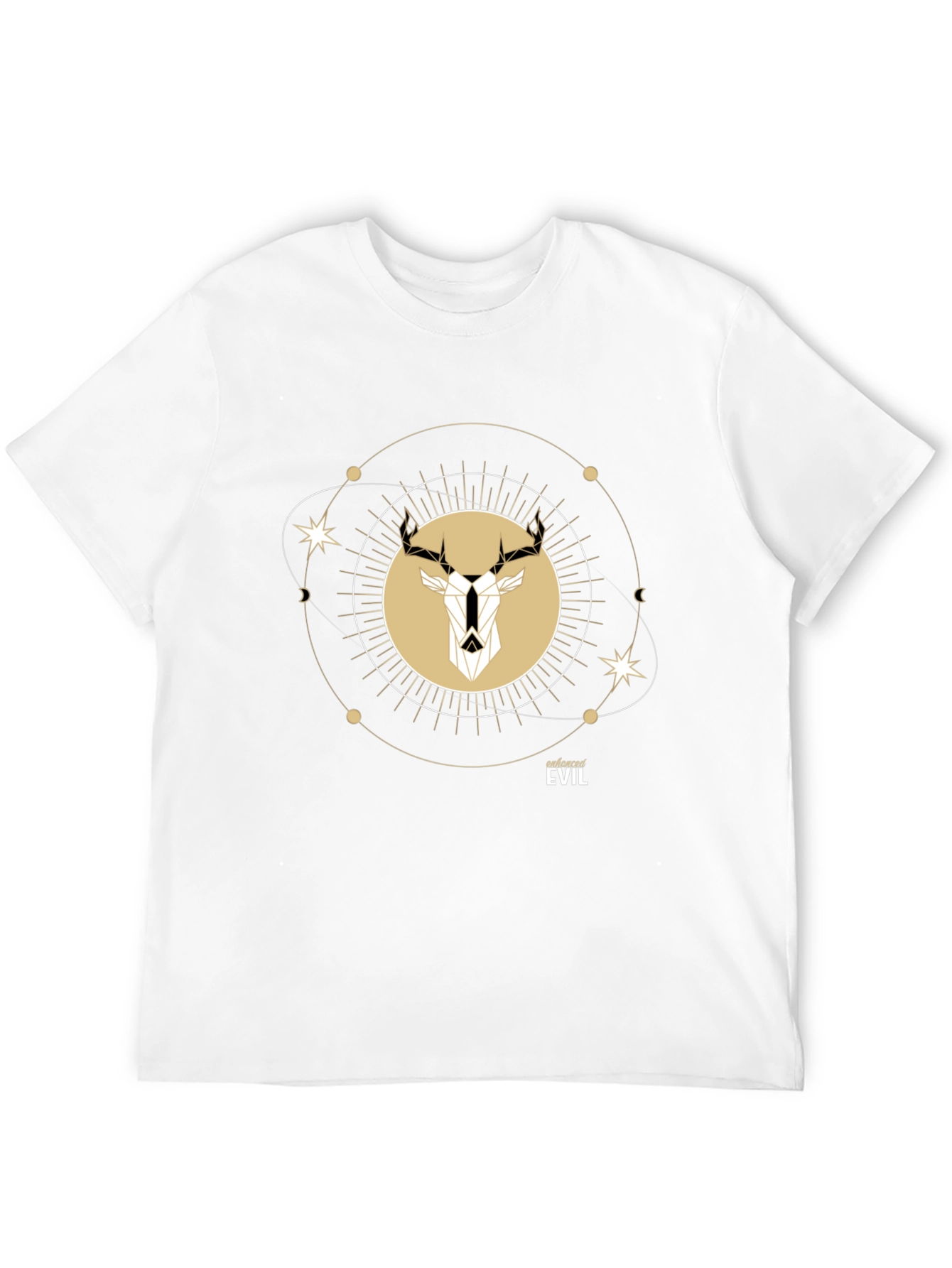 Geometric Deer Graphic T-Shirt - Modern Style