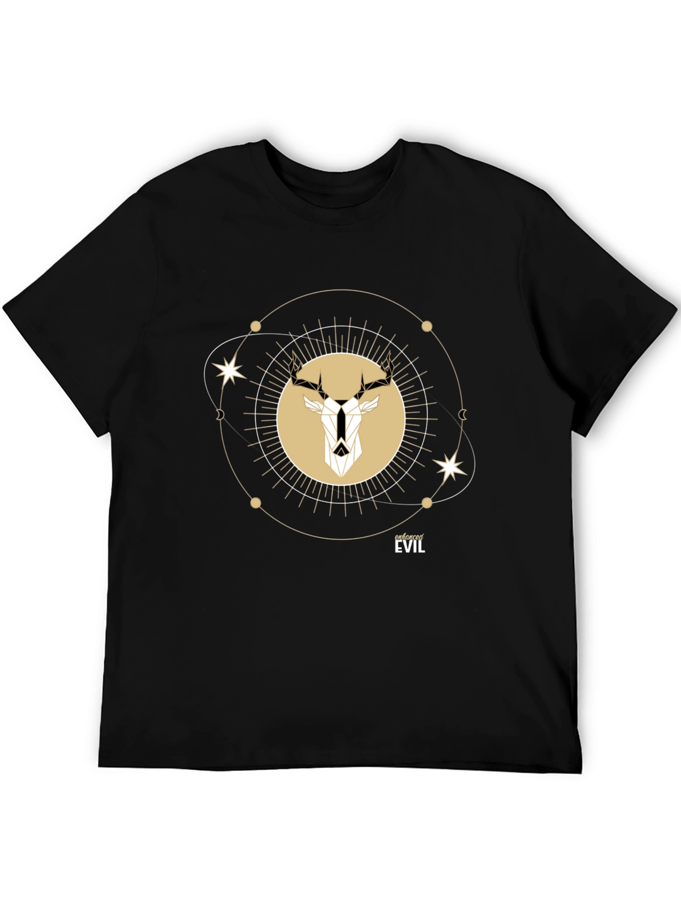 Geometric Deer Graphic T-Shirt - Modern Style