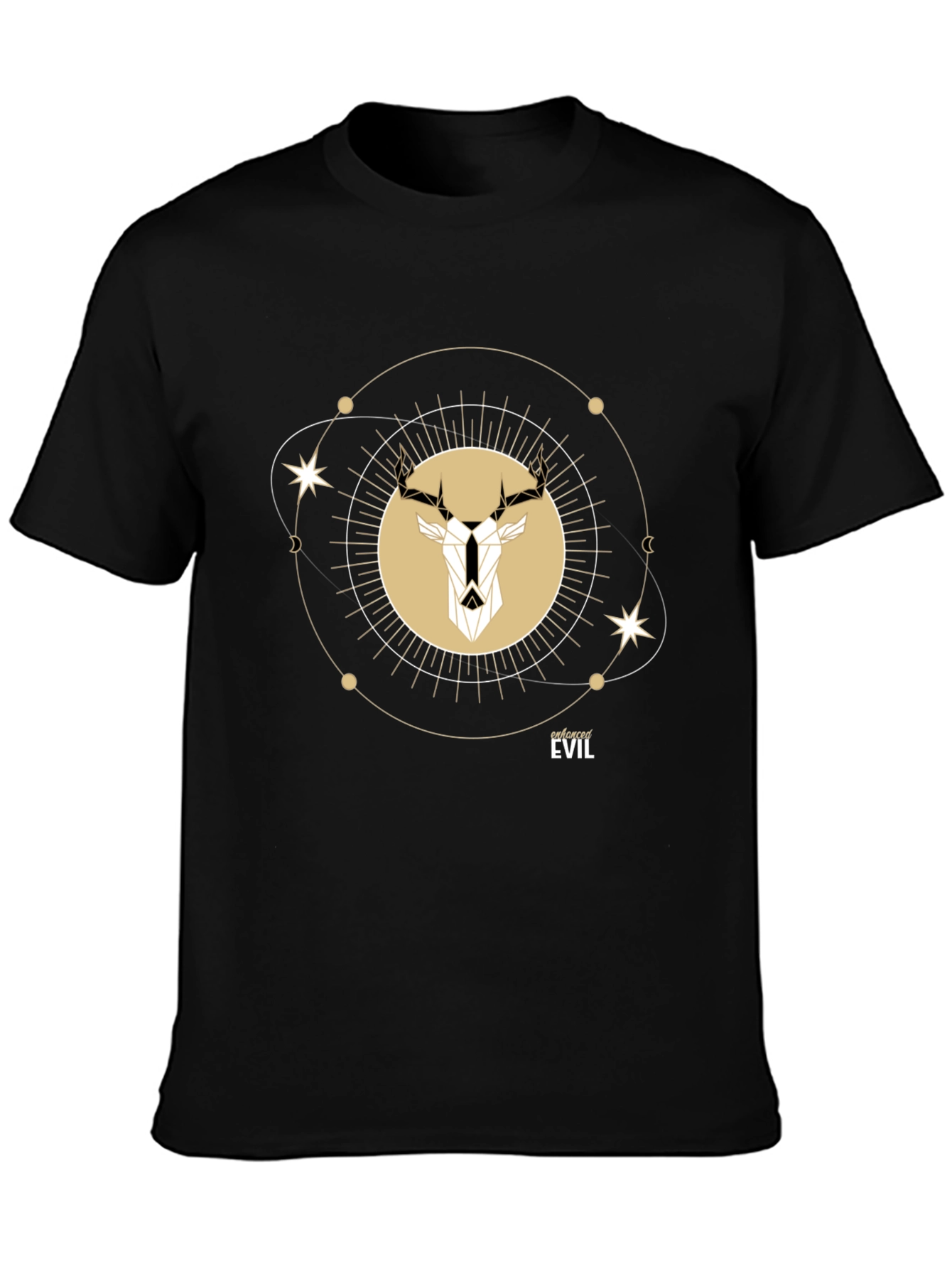 Geometric Deer Graphic T-Shirt - Modern Style