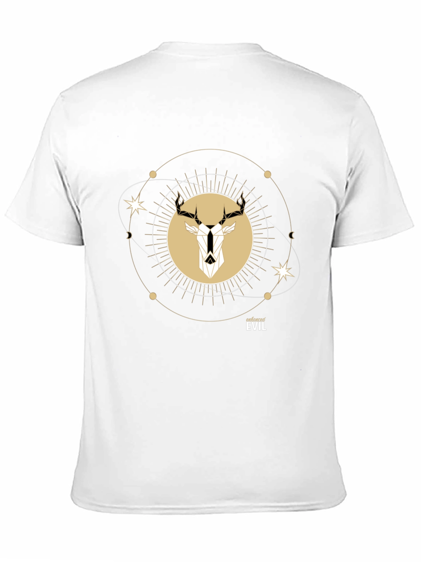 Geometric Deer Graphic T-Shirt - Modern Style