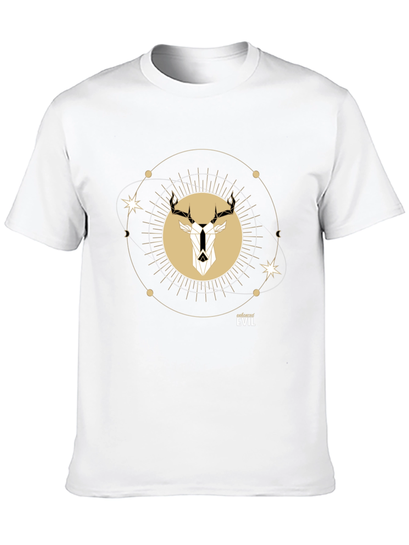 Geometric Deer Graphic T-Shirt - Modern Style