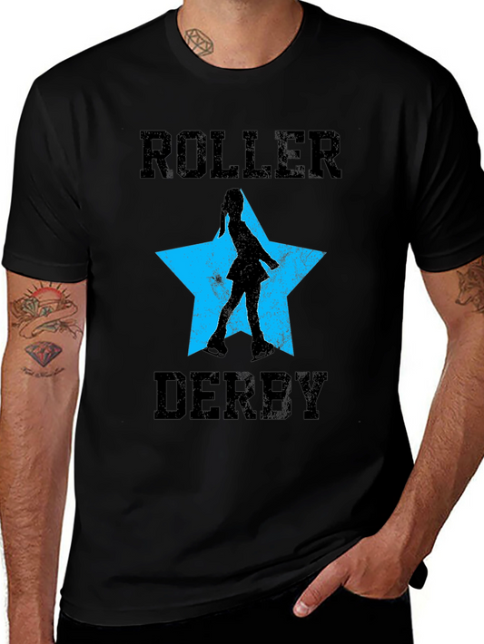 Roller Derby T-Shirt - Vintage Style Star Skater Tee