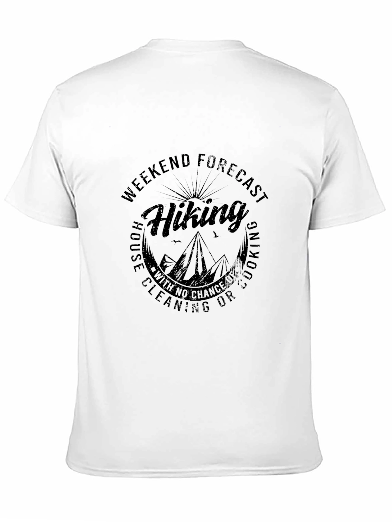 Hiking Weekend Forecast Black Graphic T-Shirt