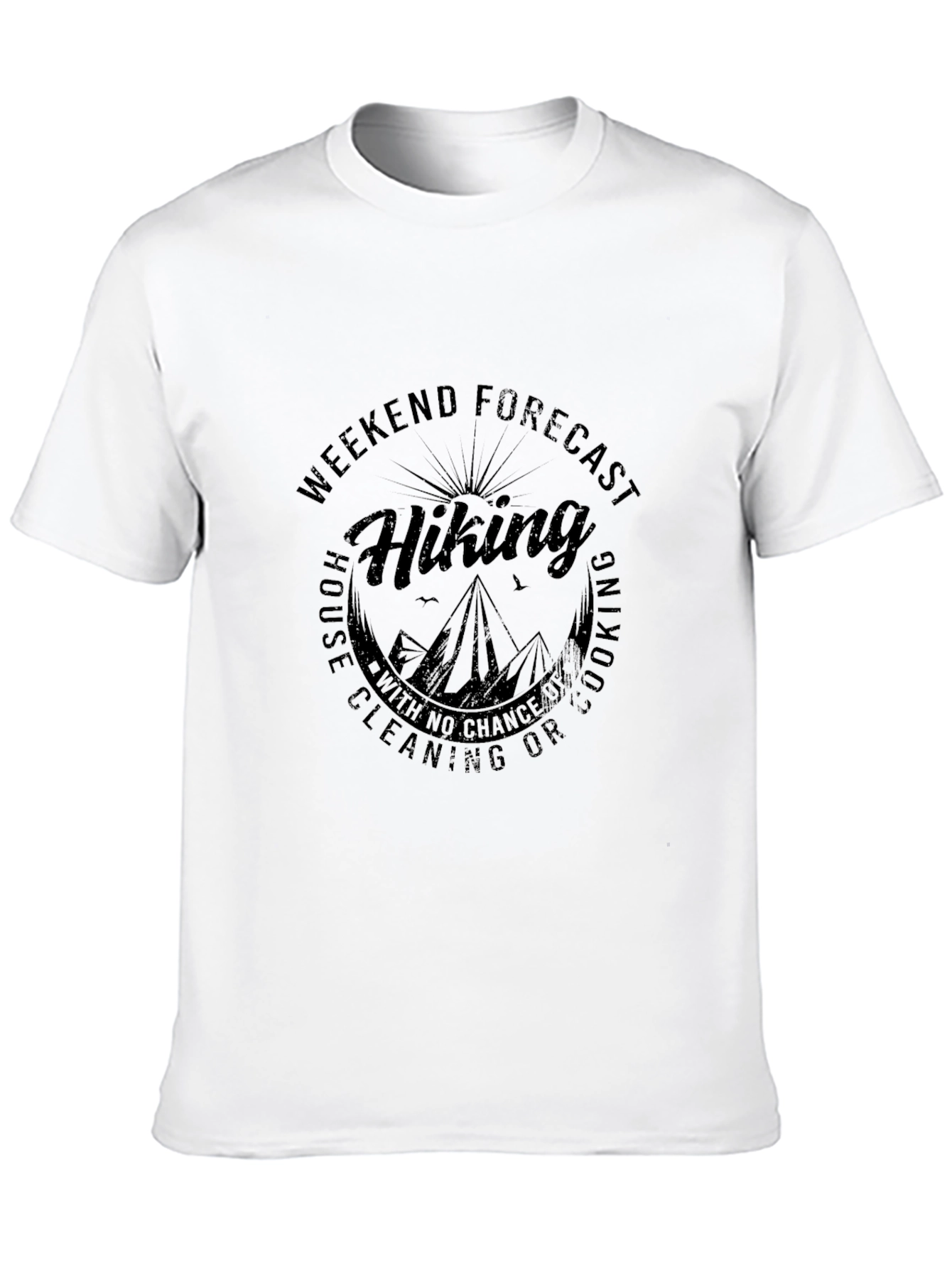 Hiking Weekend Forecast Black Graphic T-Shirt