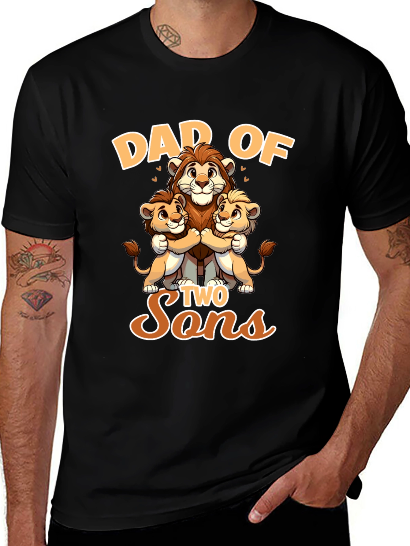 Dad of Two Sons Graphic Tee