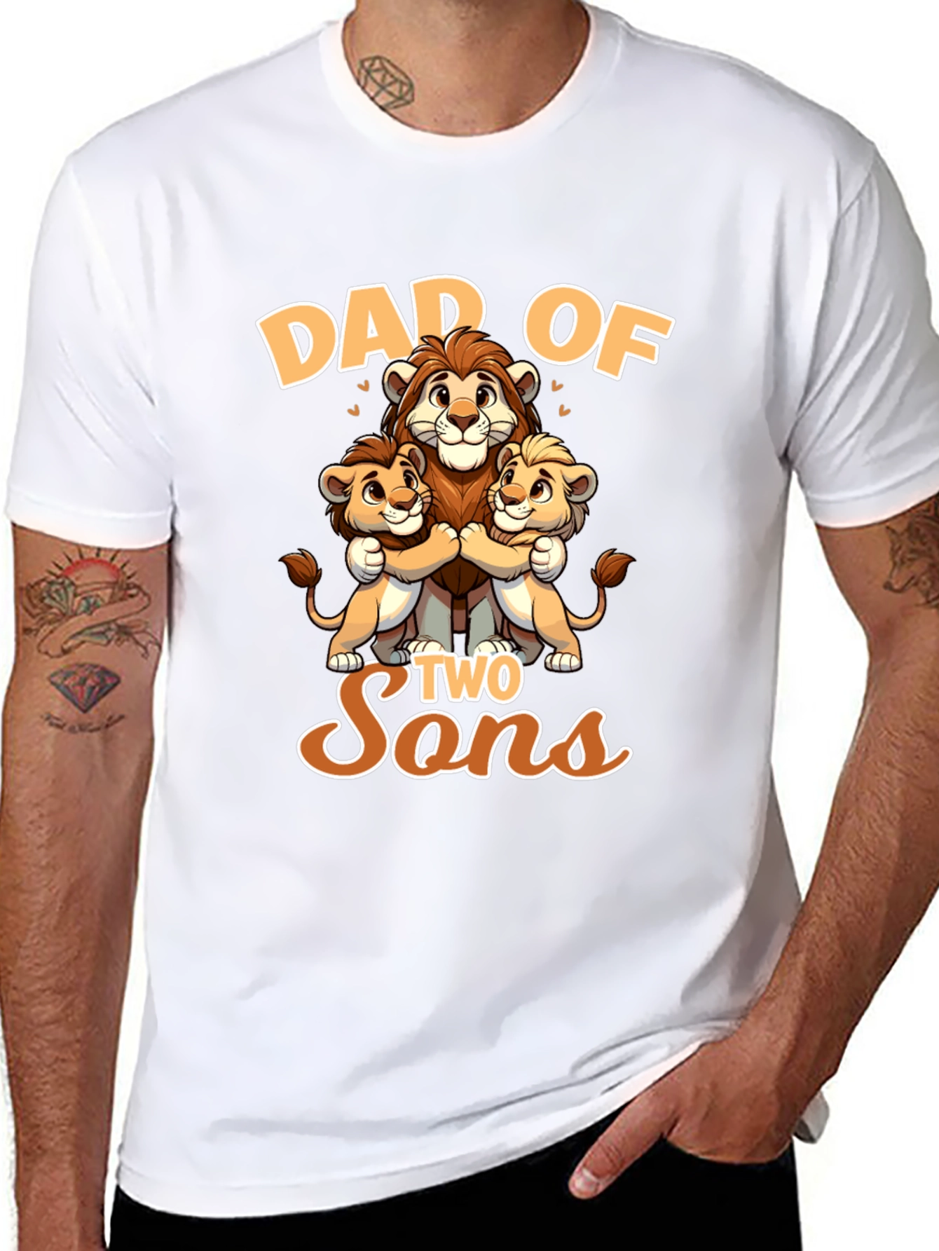 Dad of Two Sons Graphic Tee