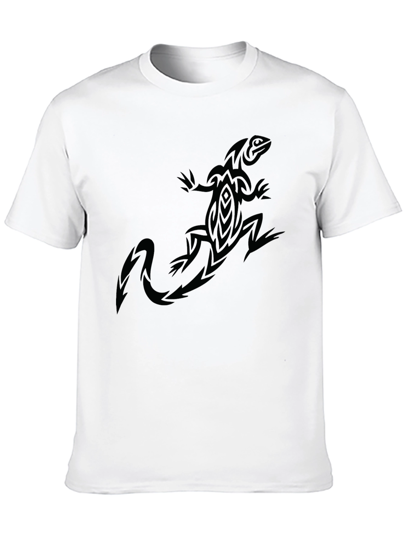 Tribal Lizard Graphic Black T-Shirt