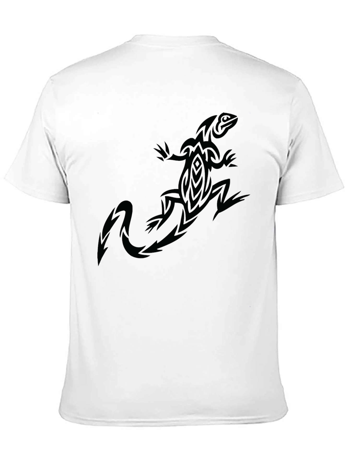 Tribal Lizard Graphic Black T-Shirt