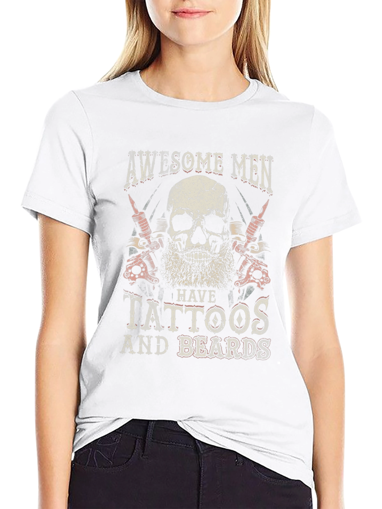 Awesome Men Tattoo & Beard Graphic Tee