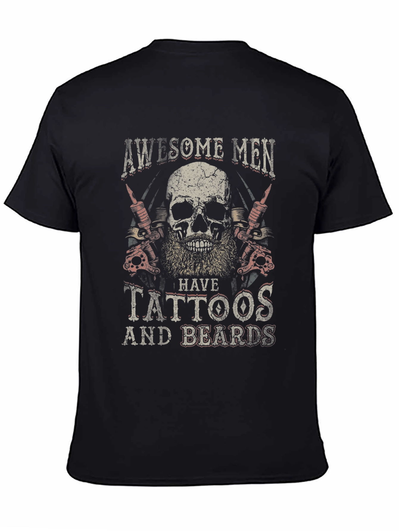 Awesome Men Tattoo & Beard Graphic Tee