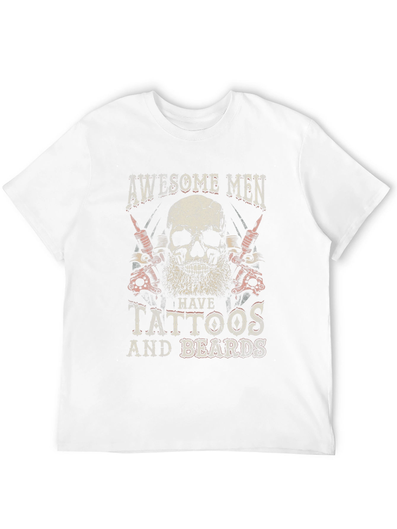 Awesome Men Tattoo & Beard Graphic Tee