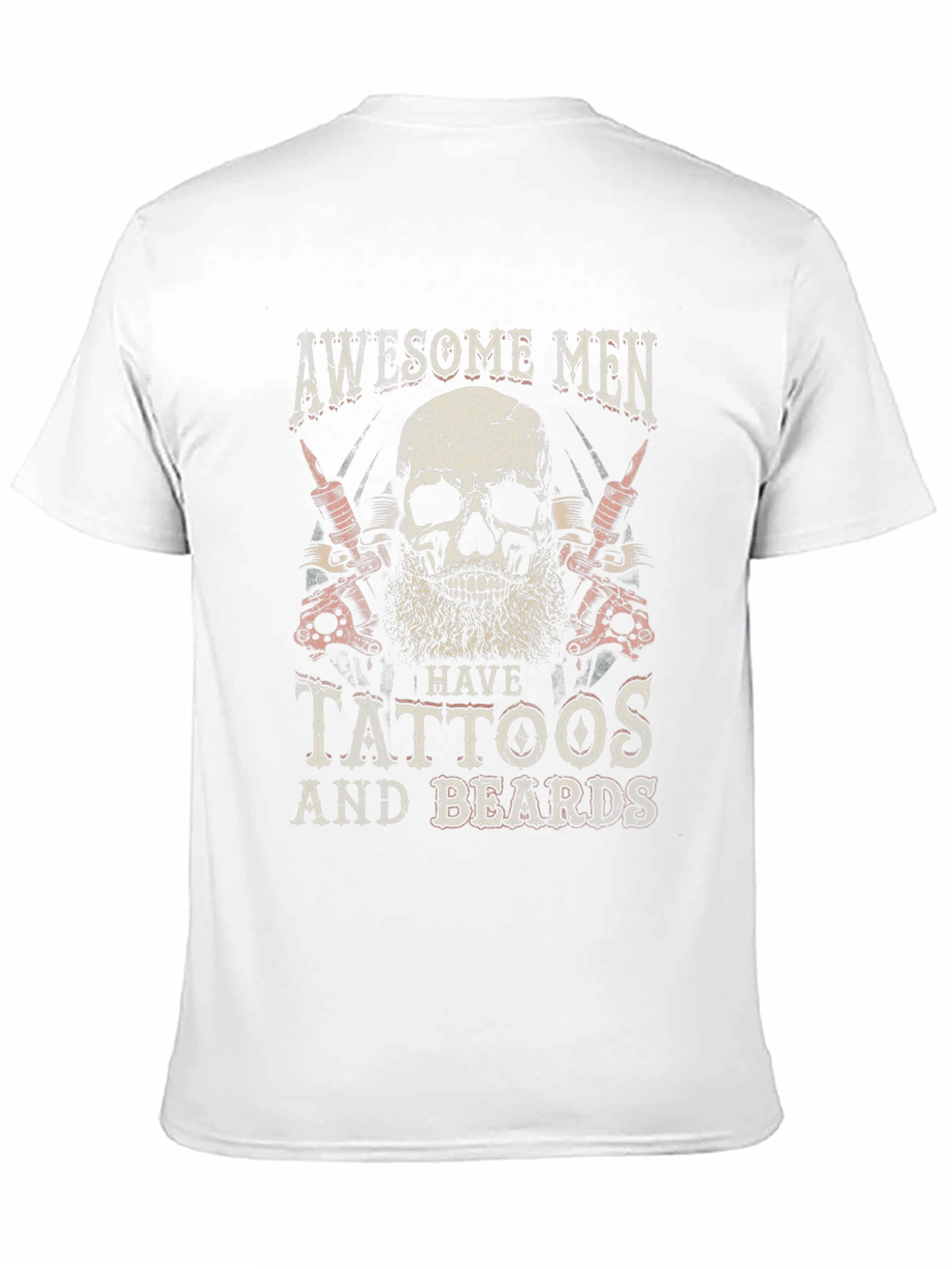 Awesome Men Tattoo & Beard Graphic Tee