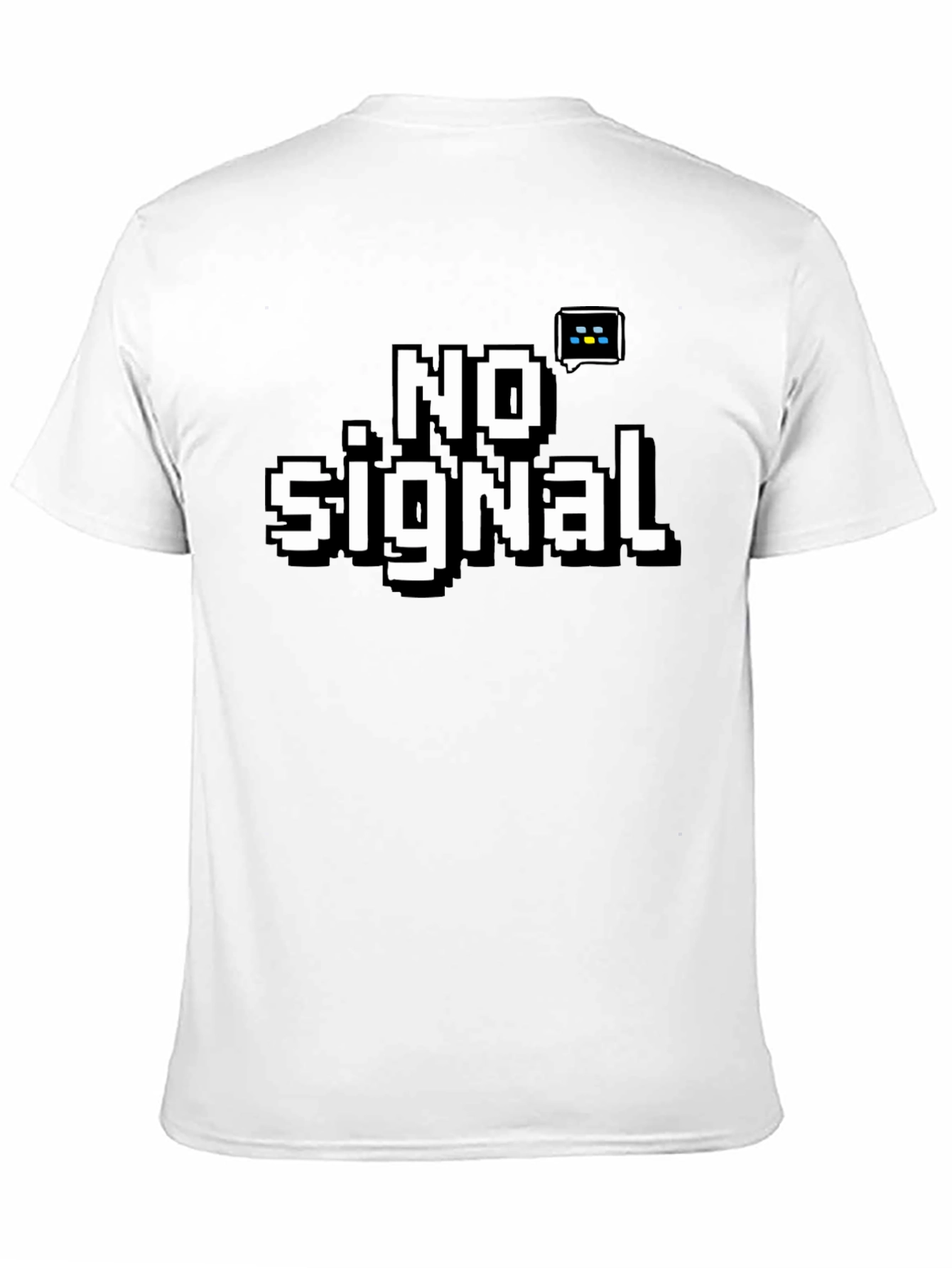 Pixelated No Signal Black T-Shirt