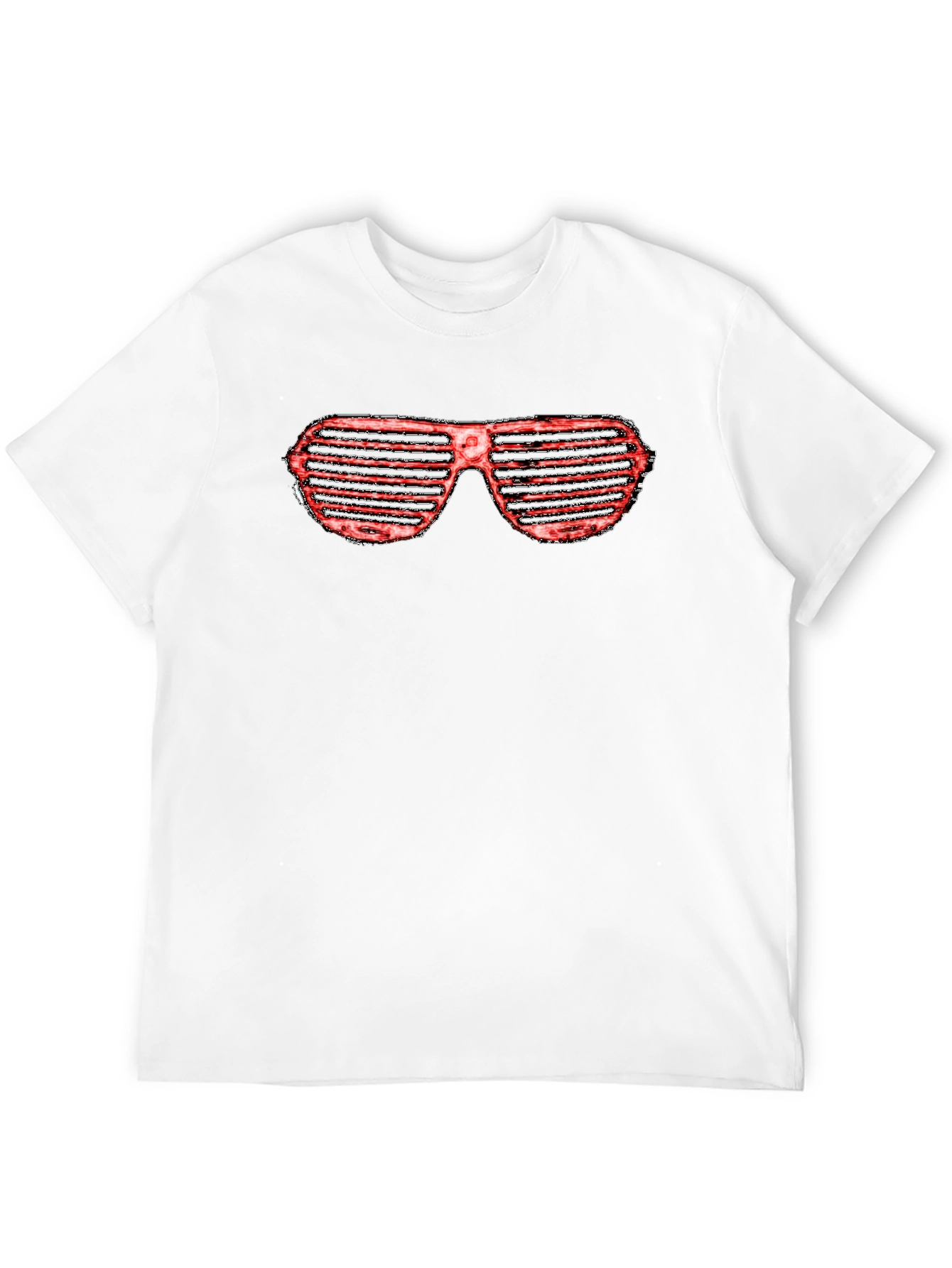Retro Shutter Shades Graphic Tee - Cool Party Shirt