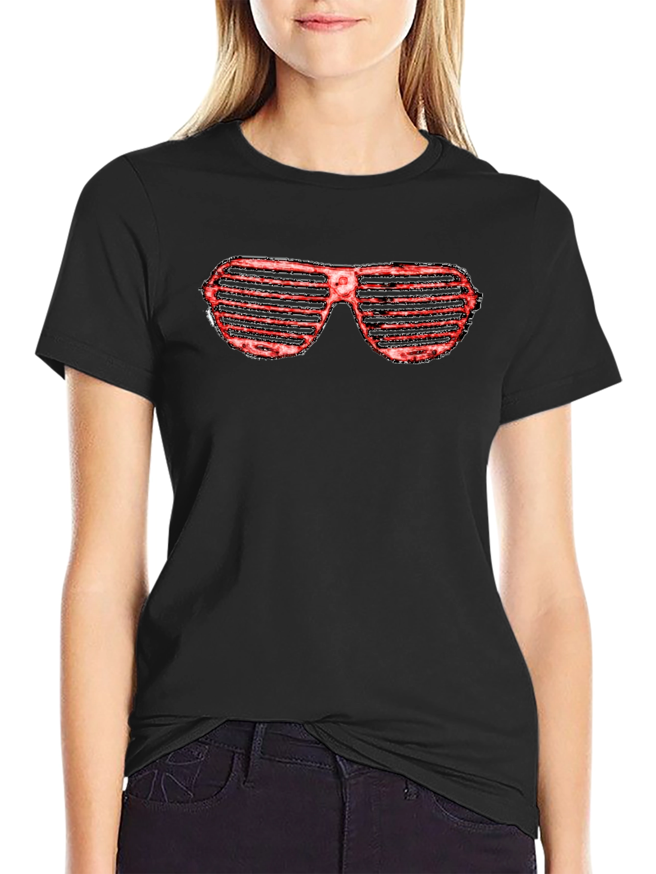 Retro Shutter Shades Graphic Tee - Cool Party Shirt