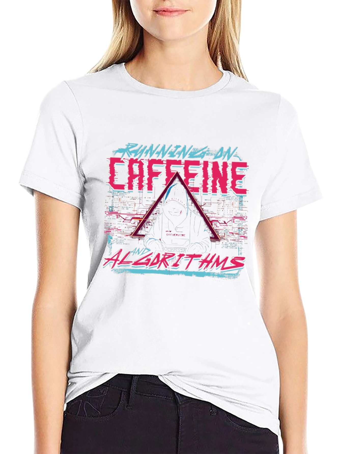 Running on Caffeine and Algorithms Graphic Tee