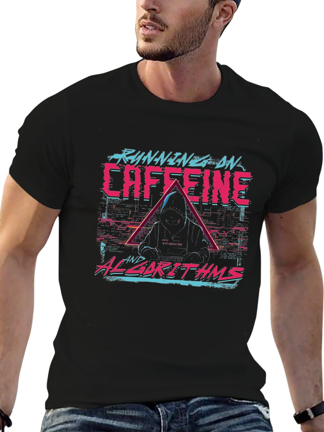 Running on Caffeine and Algorithms Graphic Tee