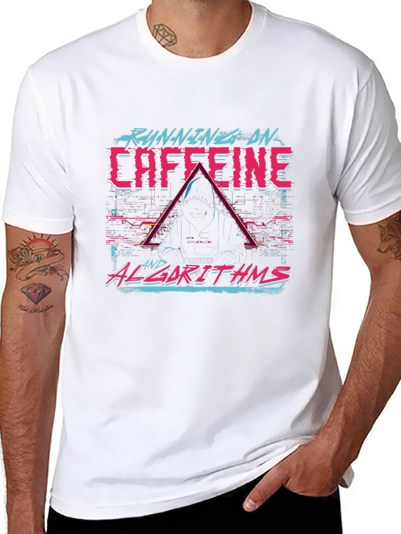 Running on Caffeine and Algorithms Graphic Tee