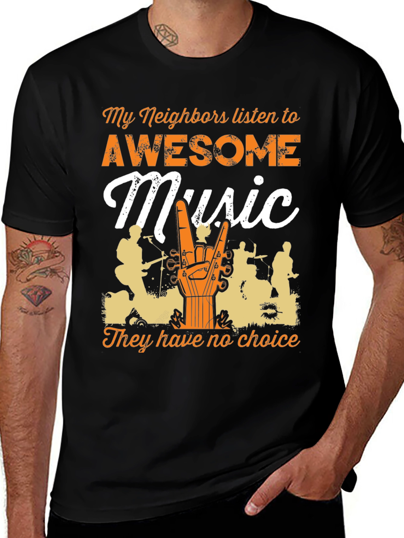 Awesome Music T-Shirt - Funny Neighbor Tee