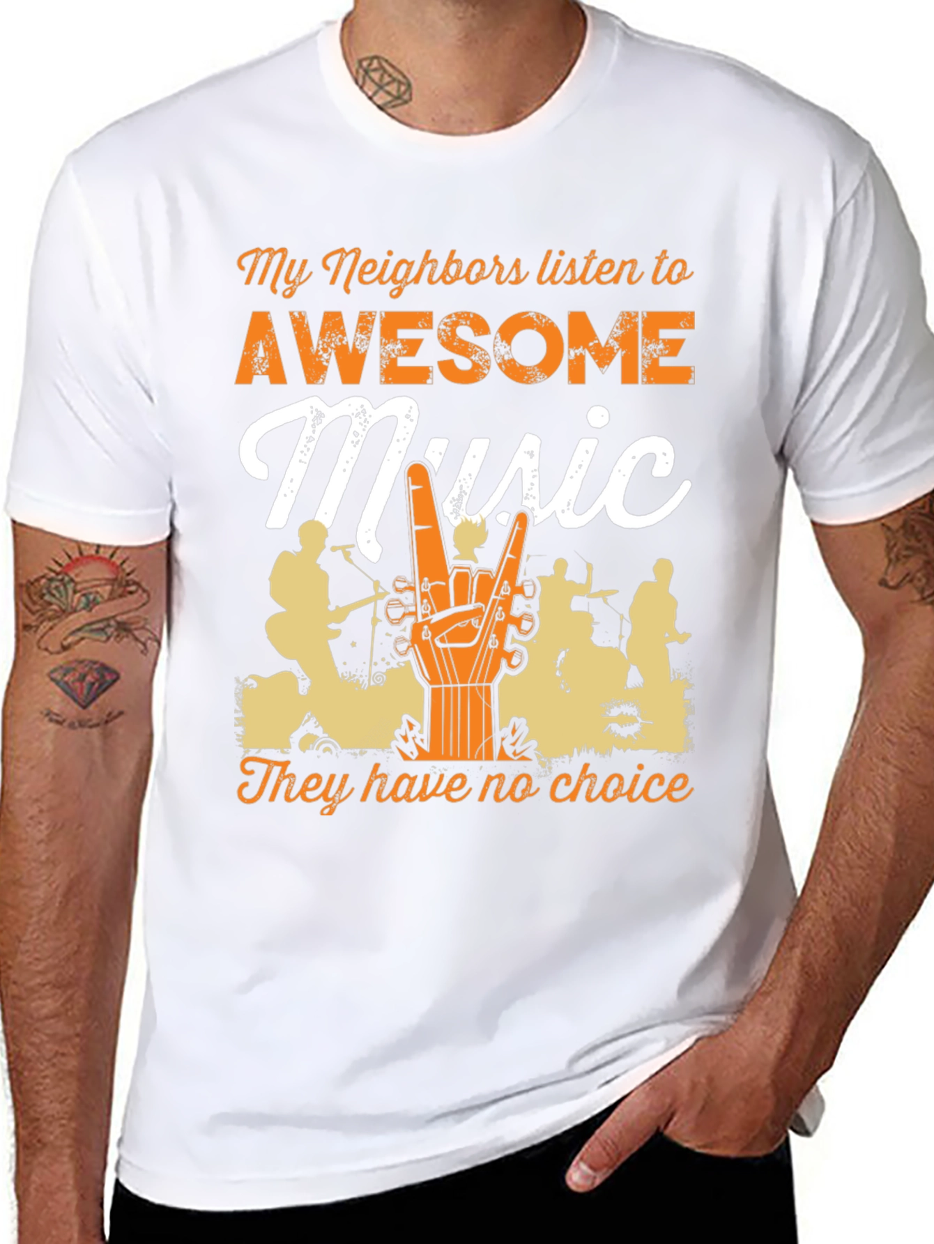 Awesome Music T-Shirt - Funny Neighbor Tee