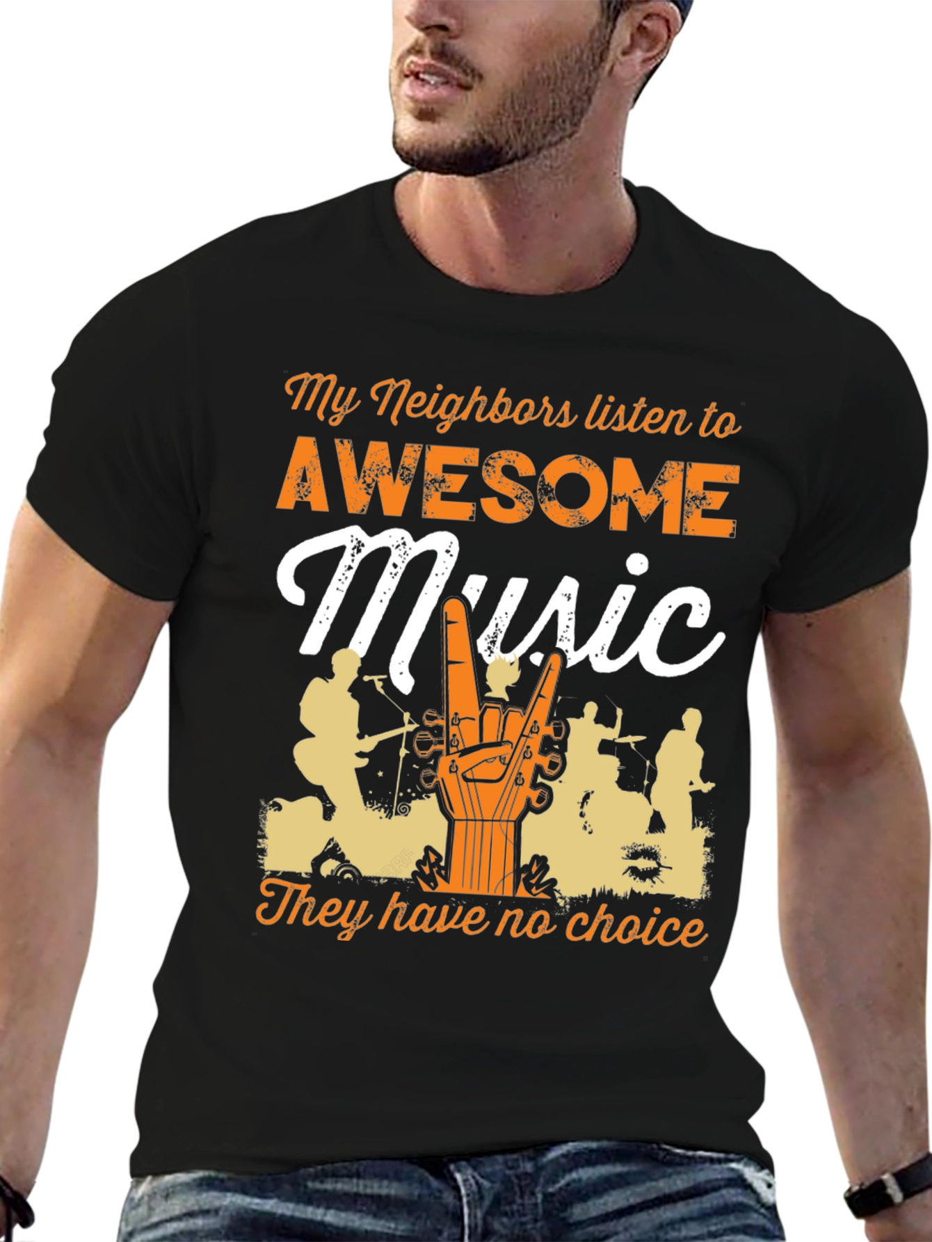 Awesome Music T-Shirt - Funny Neighbor Tee