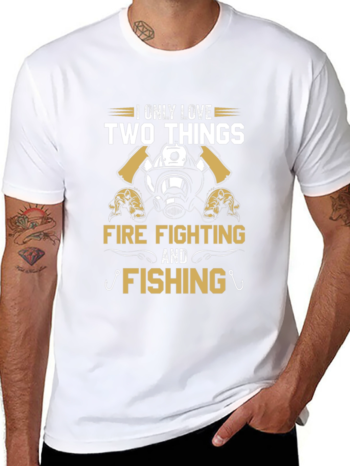 Firefighter & Fishing Tee: Two Things I Love
