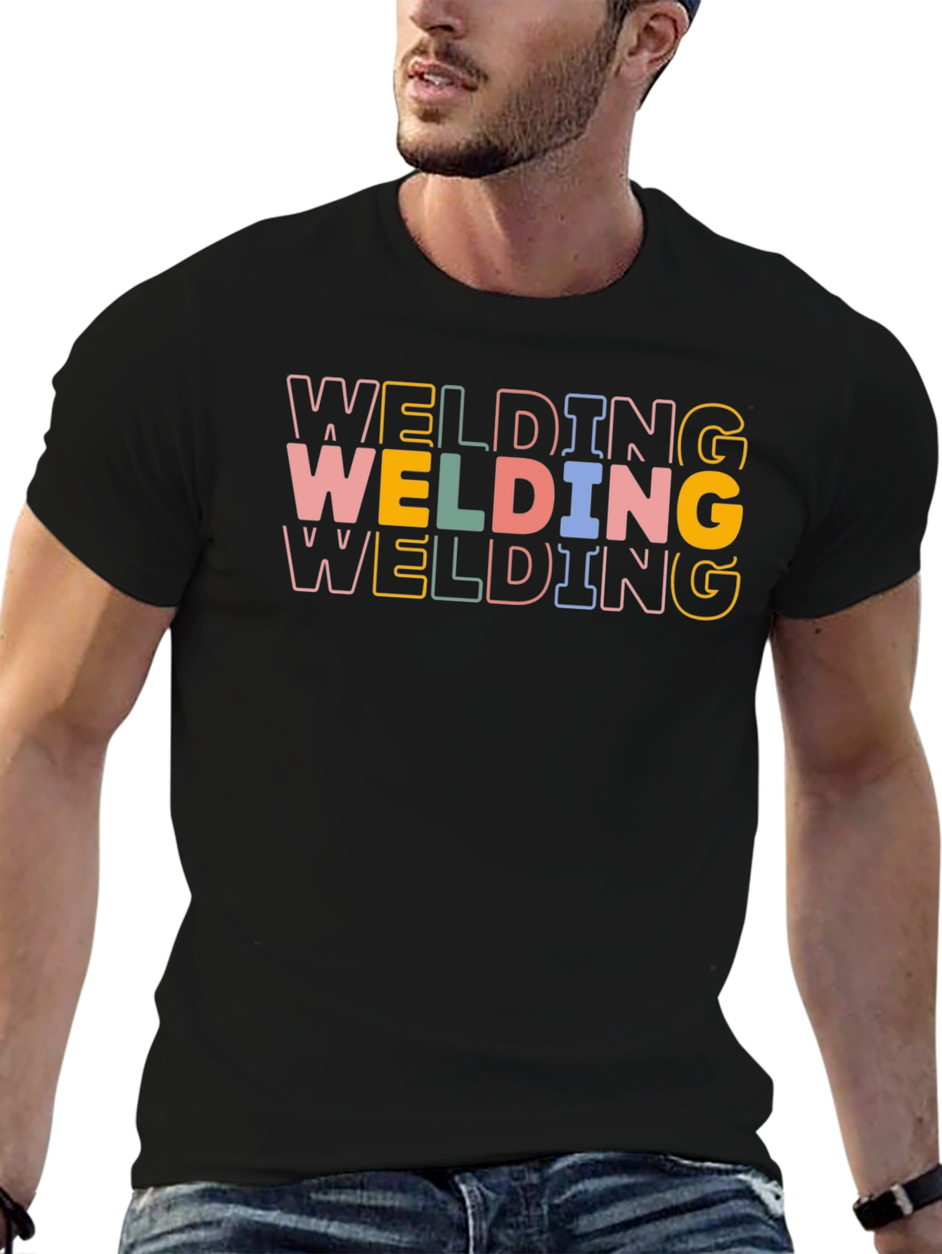 Welding Graphic Tee - Retro Style