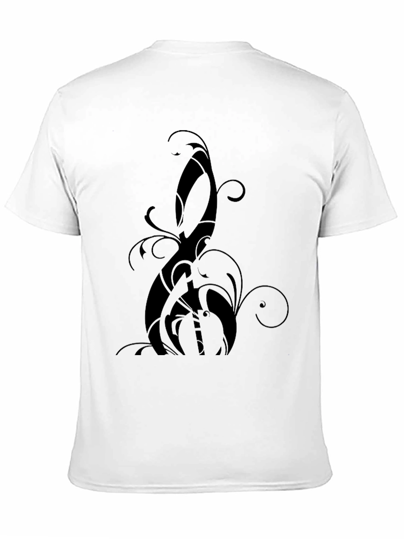 Black Graphic Tee: Abstract Swirl Design
