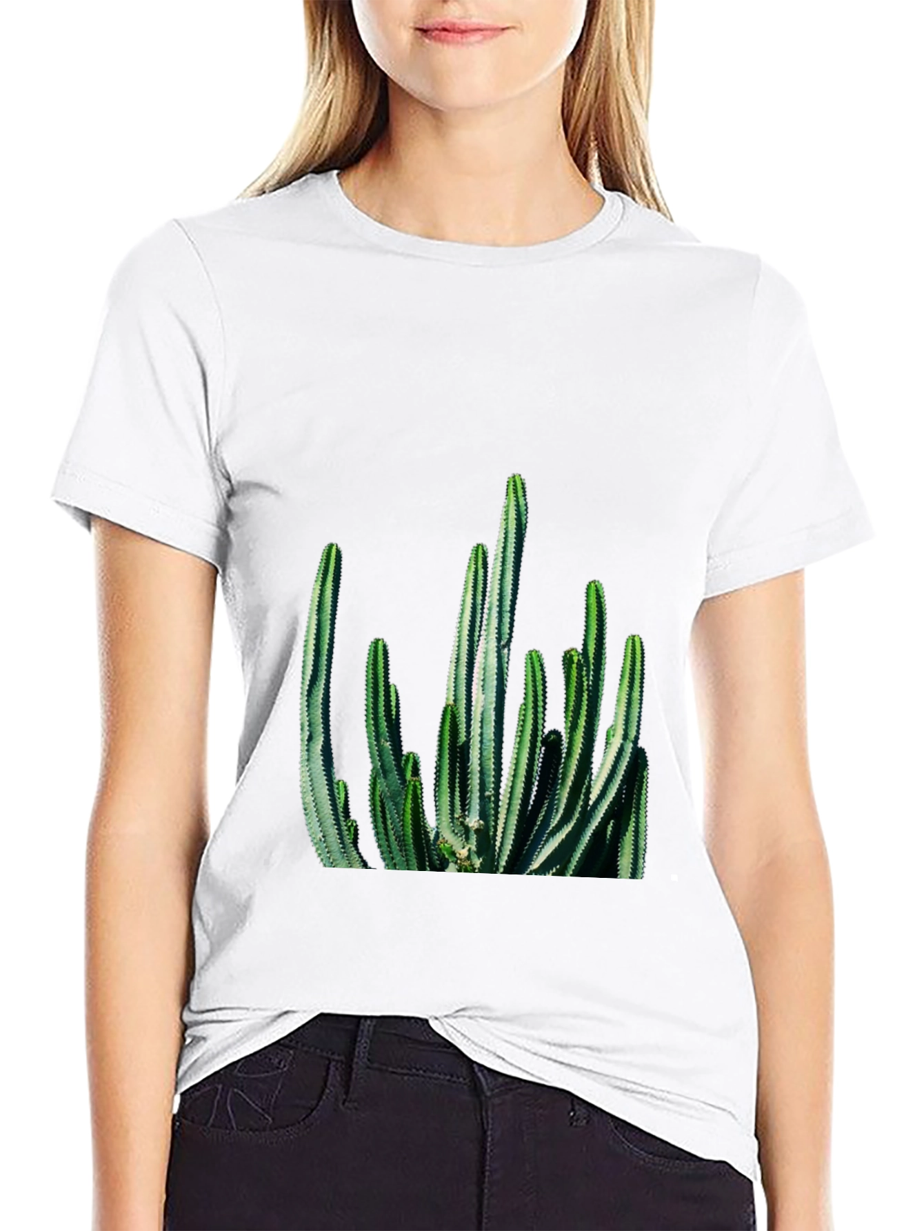Cactus Graphic Black T-Shirt