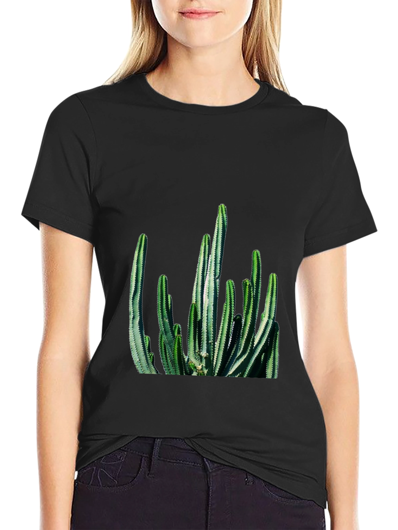 Cactus Graphic Black T-Shirt