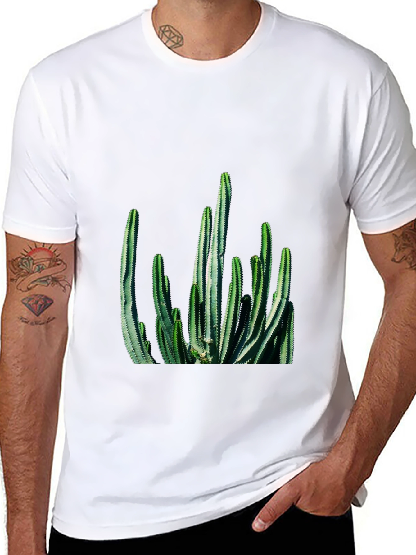 Cactus Graphic Black T-Shirt