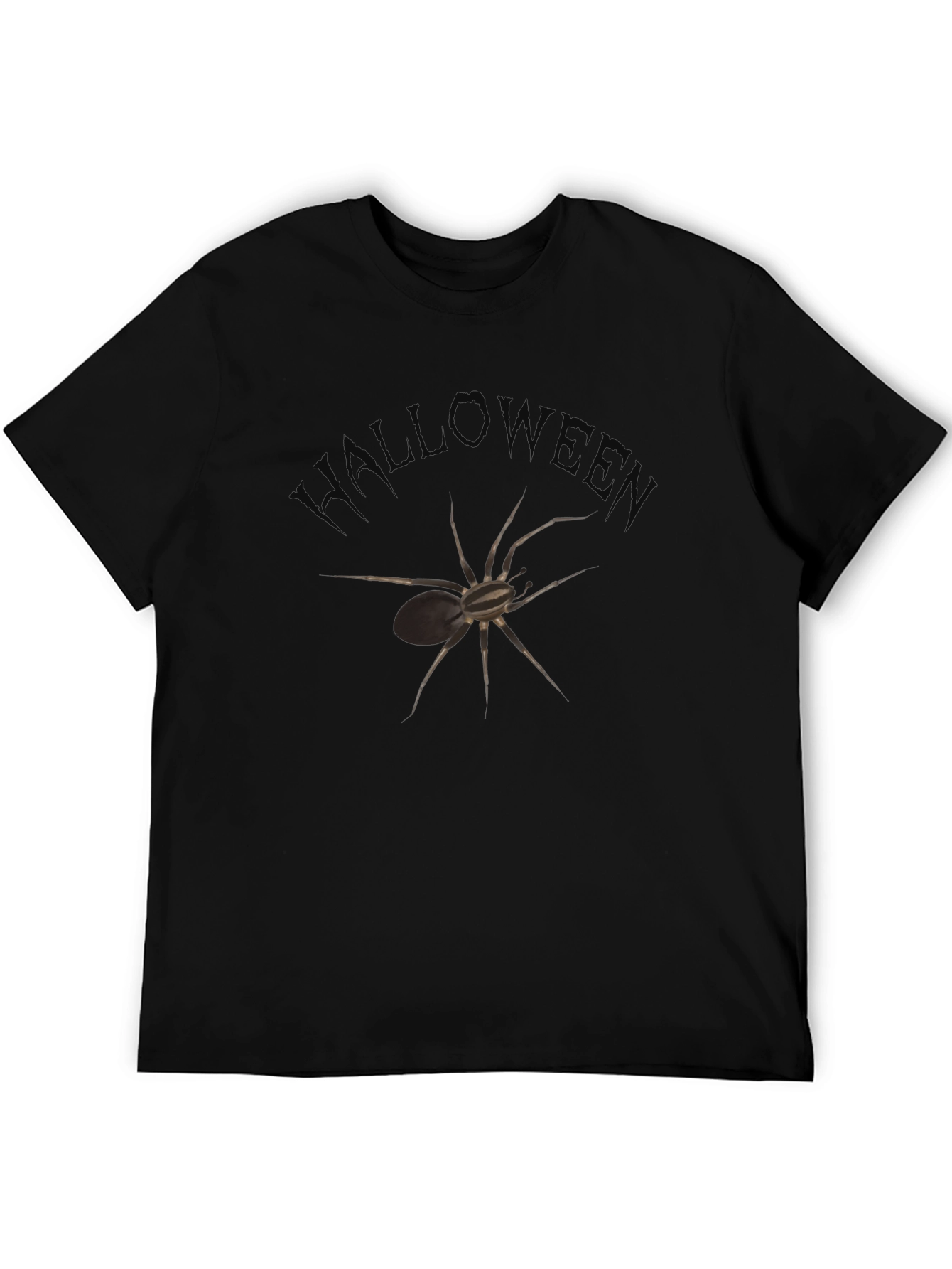 Halloween Spider T-Shirt - Mens Black Tee