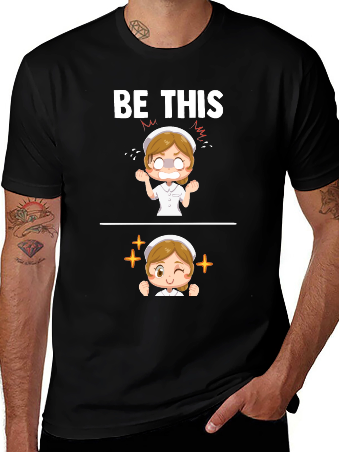 Be This Nurse Graphic T-Shirt - Funny Nursing Tee