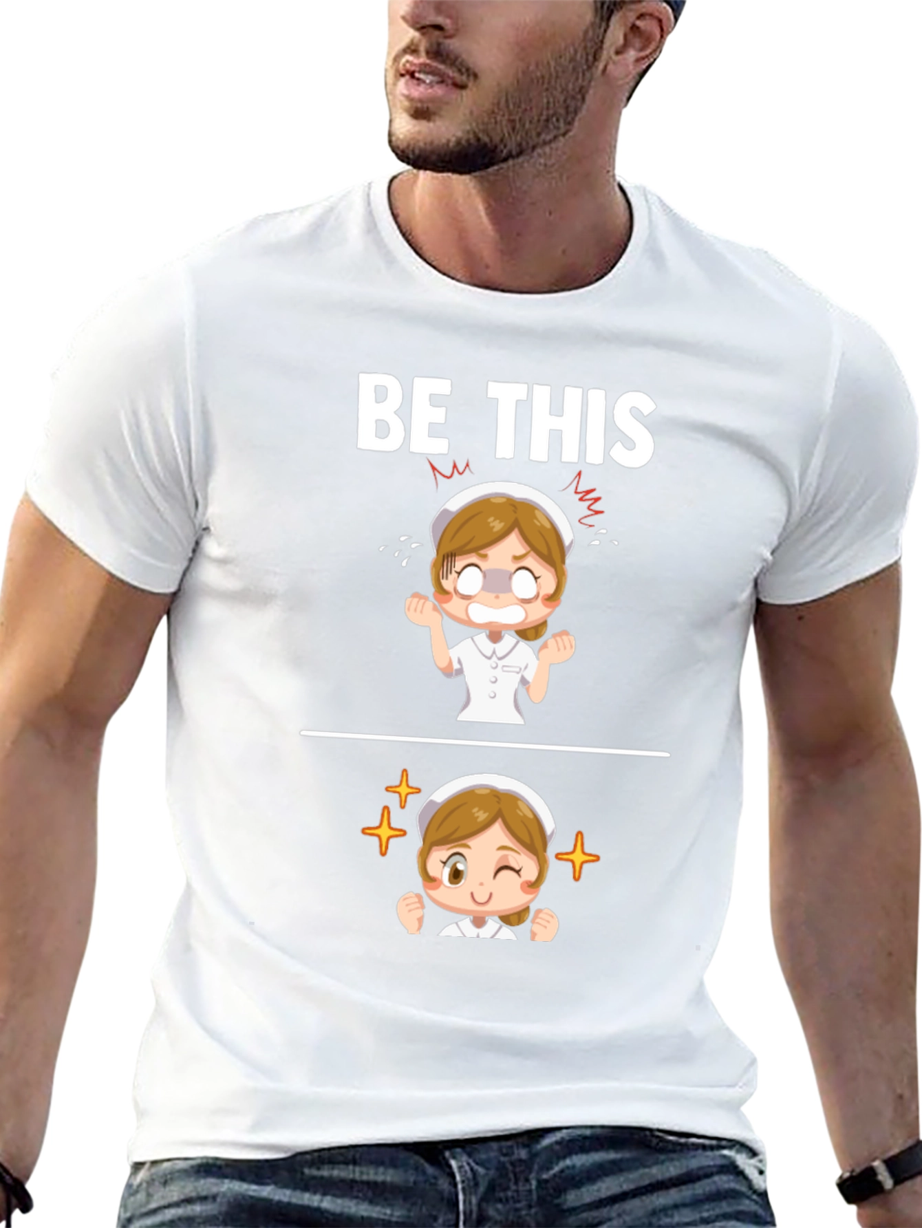 Be This Nurse Graphic T-Shirt - Funny Nursing Tee
