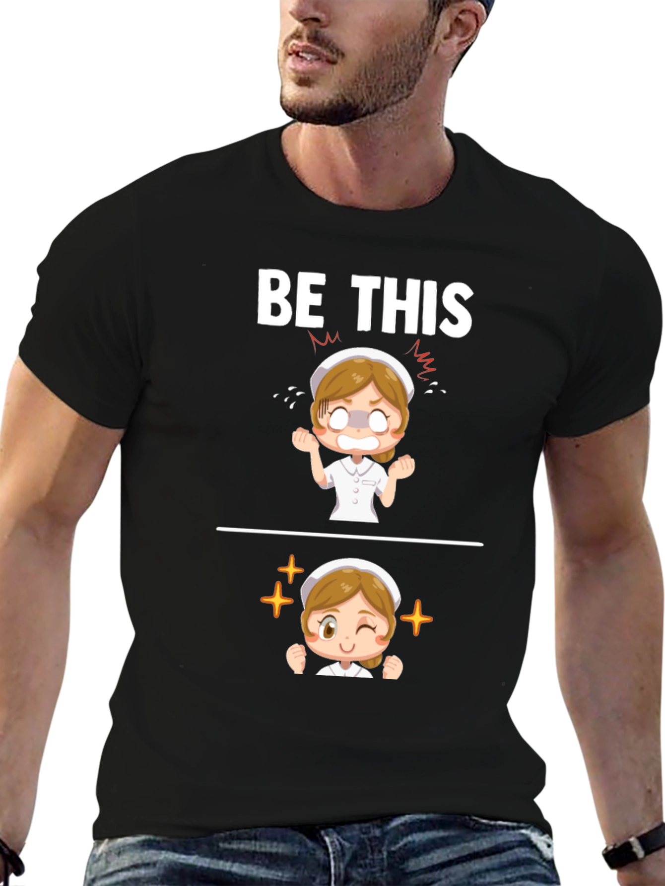 Be This Nurse Graphic T-Shirt - Funny Nursing Tee