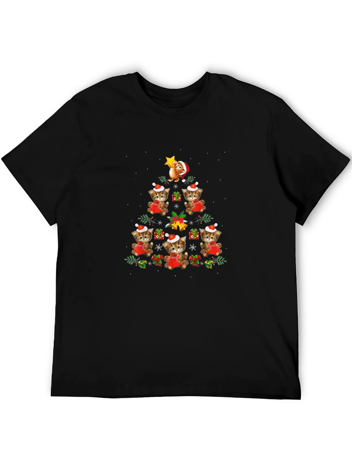 Festive Cat Christmas Tree T-Shirt