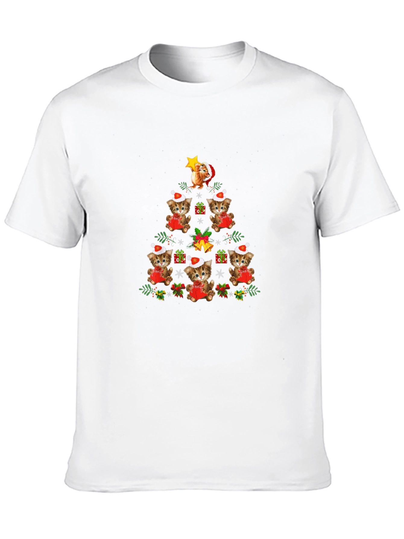 Festive Cat Christmas Tree T-Shirt