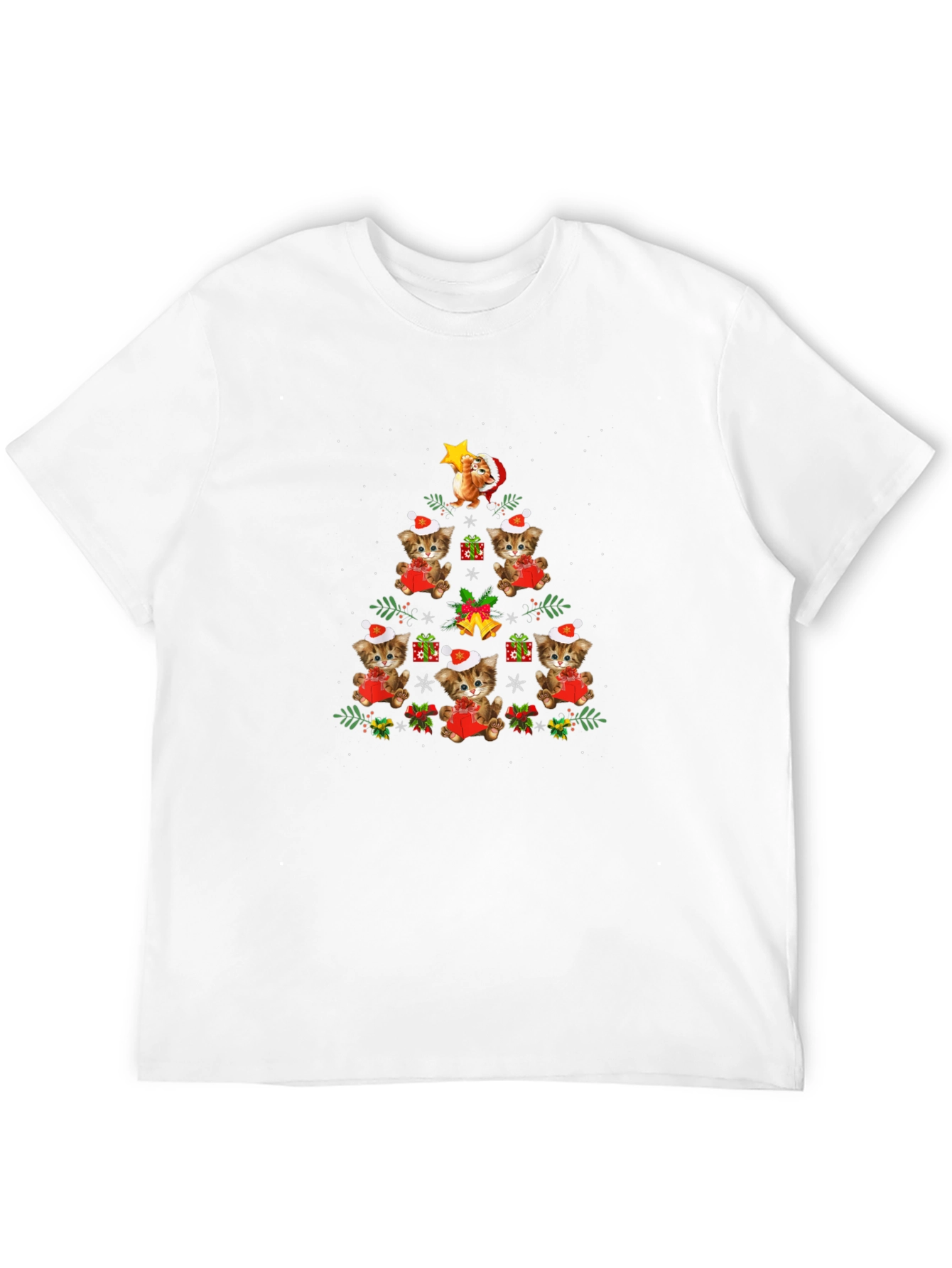 Festive Cat Christmas Tree T-Shirt