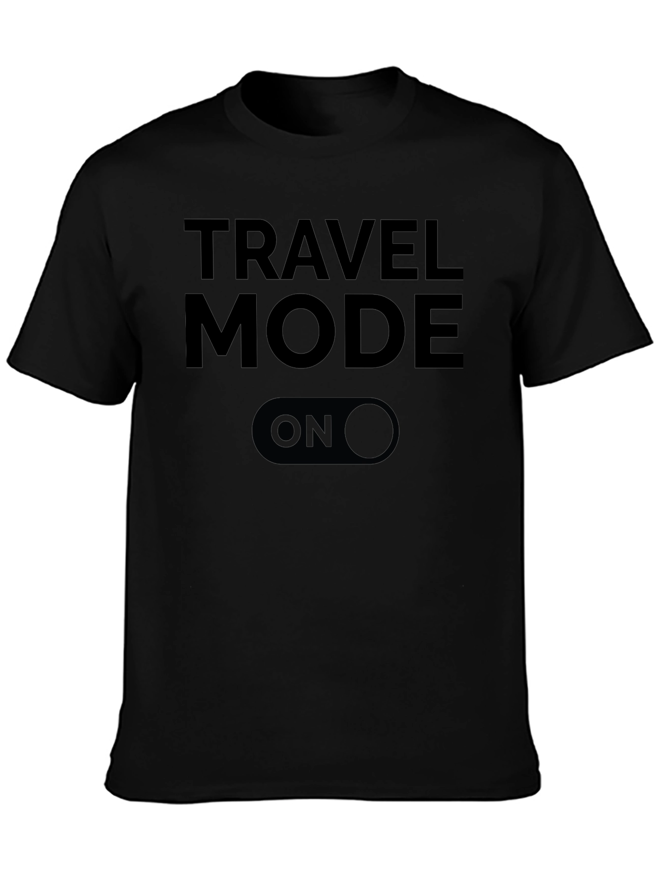 Travel Mode On - Black Graphic Tee