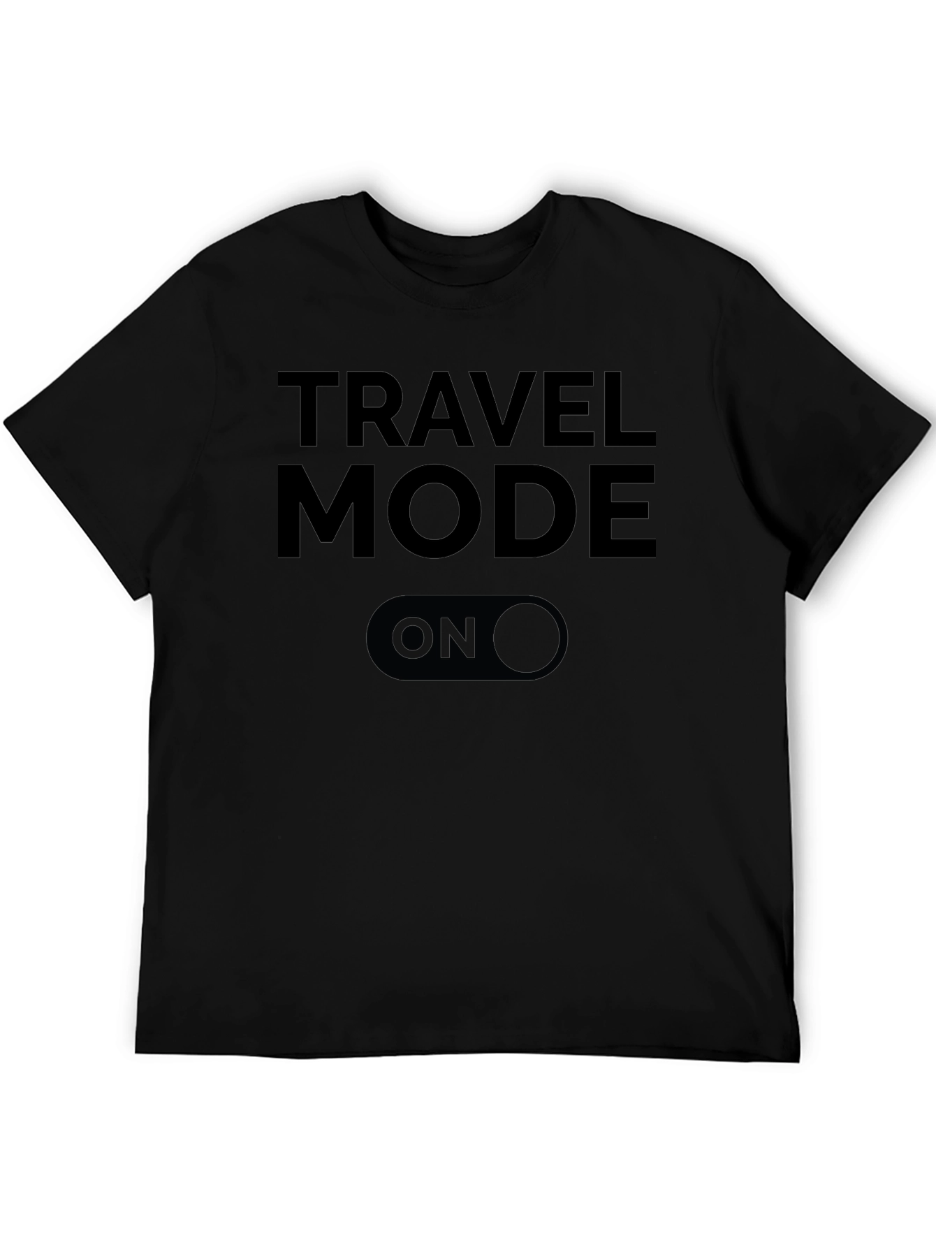Travel Mode On - Black Graphic Tee