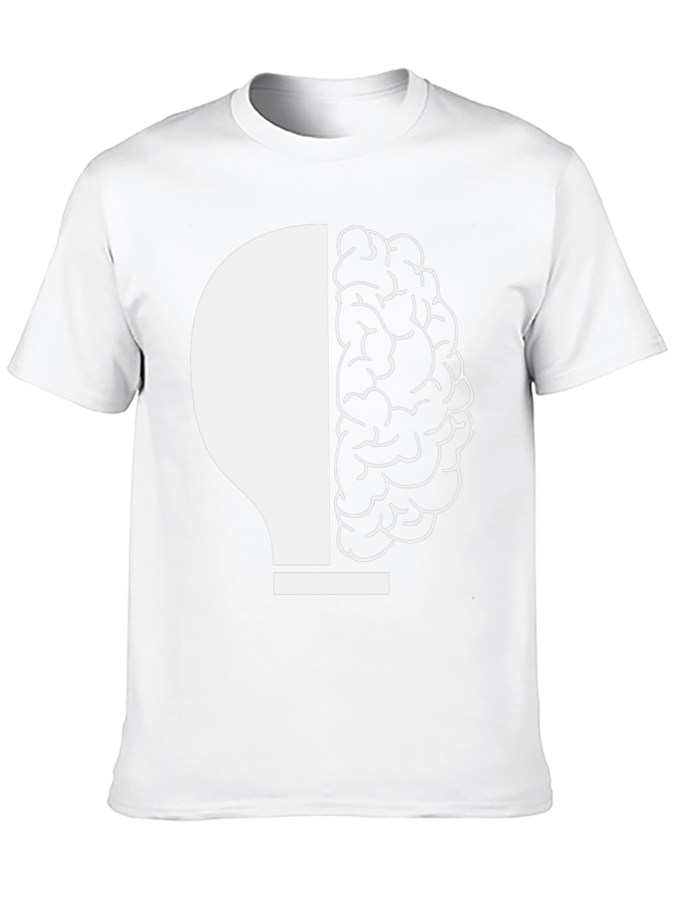 Brain Meets Bulb Graphic Tee - Black Unisex T-Shirt