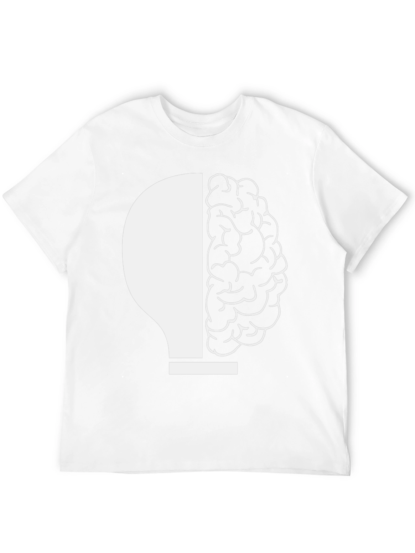 Brain Meets Bulb Graphic Tee - Black Unisex T-Shirt