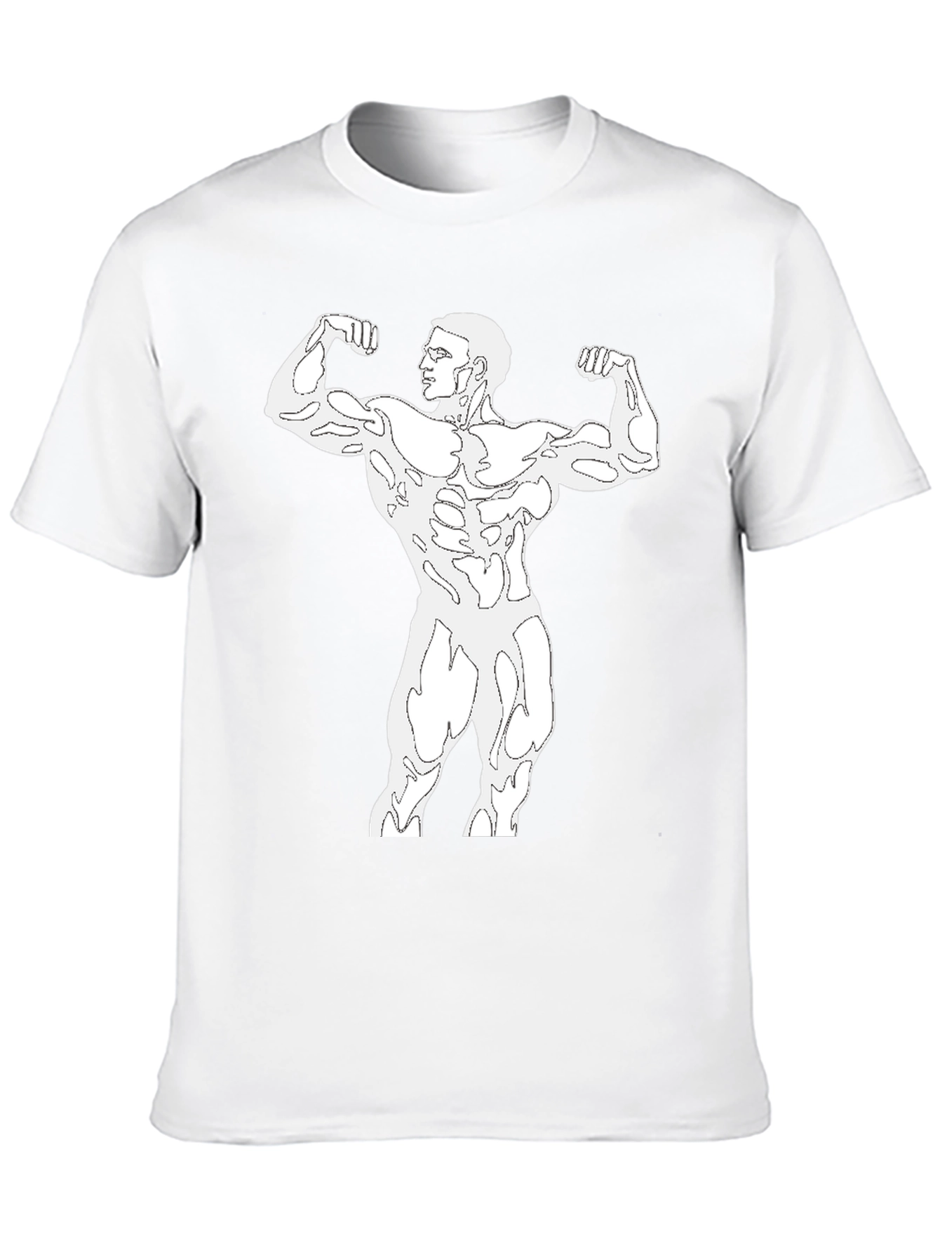 Black Bodybuilder Graphic Tee - Muscle Flex