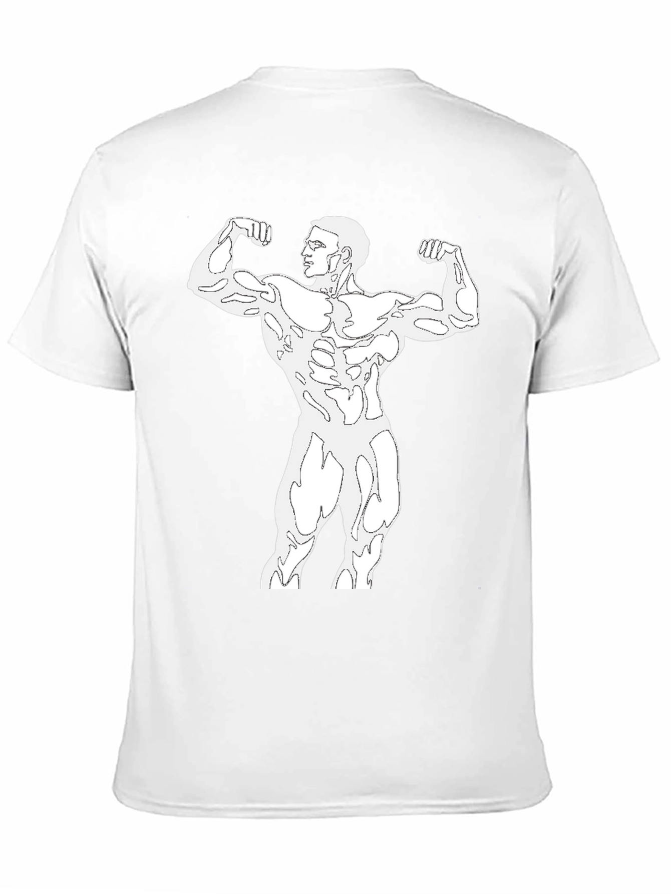 Black Bodybuilder Graphic Tee - Muscle Flex