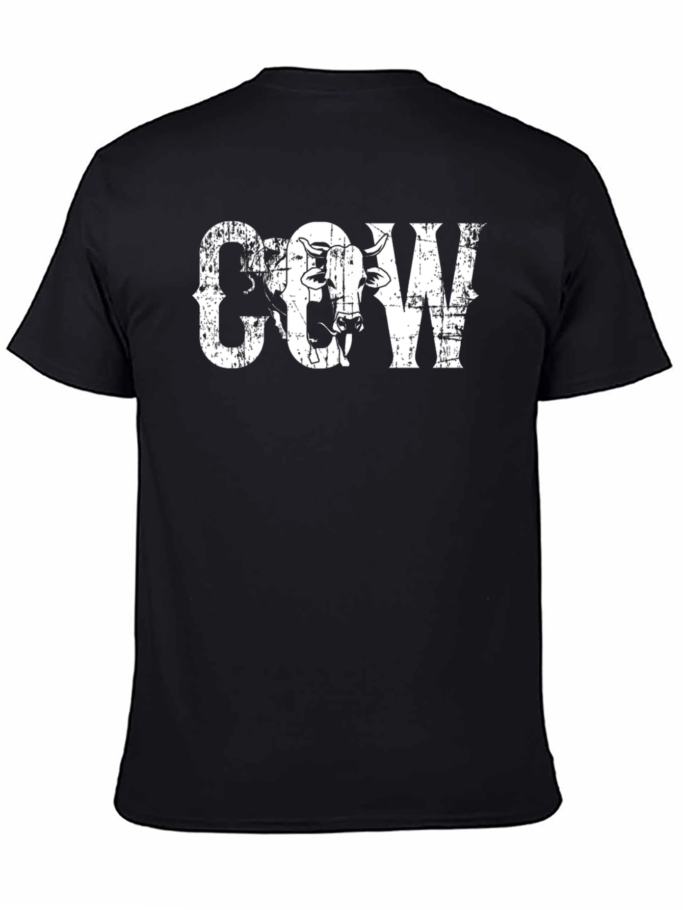 Distressed Cow Graphic Tee